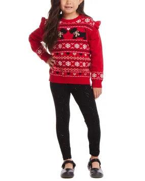 Andy & Evan Dog Fairisle Sweater Set