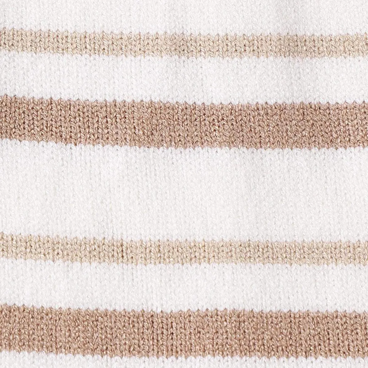 Chocolate Striped Frilly Knit Romper