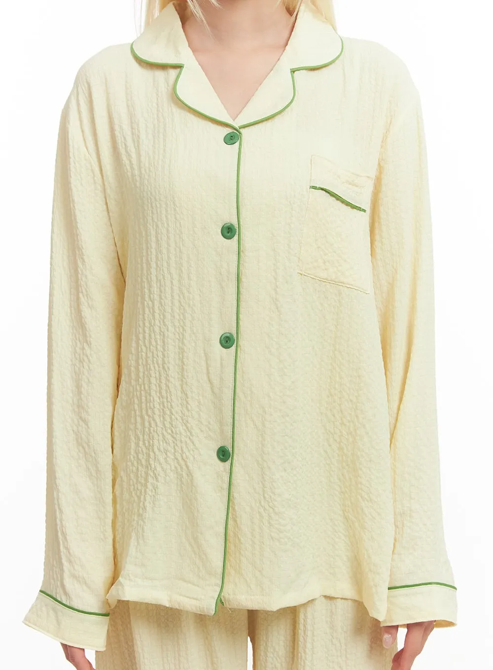 Cozy Buttoned Pajama Set IM504
