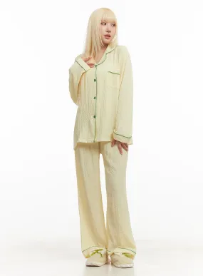 Cozy Buttoned Pajama Set IM504