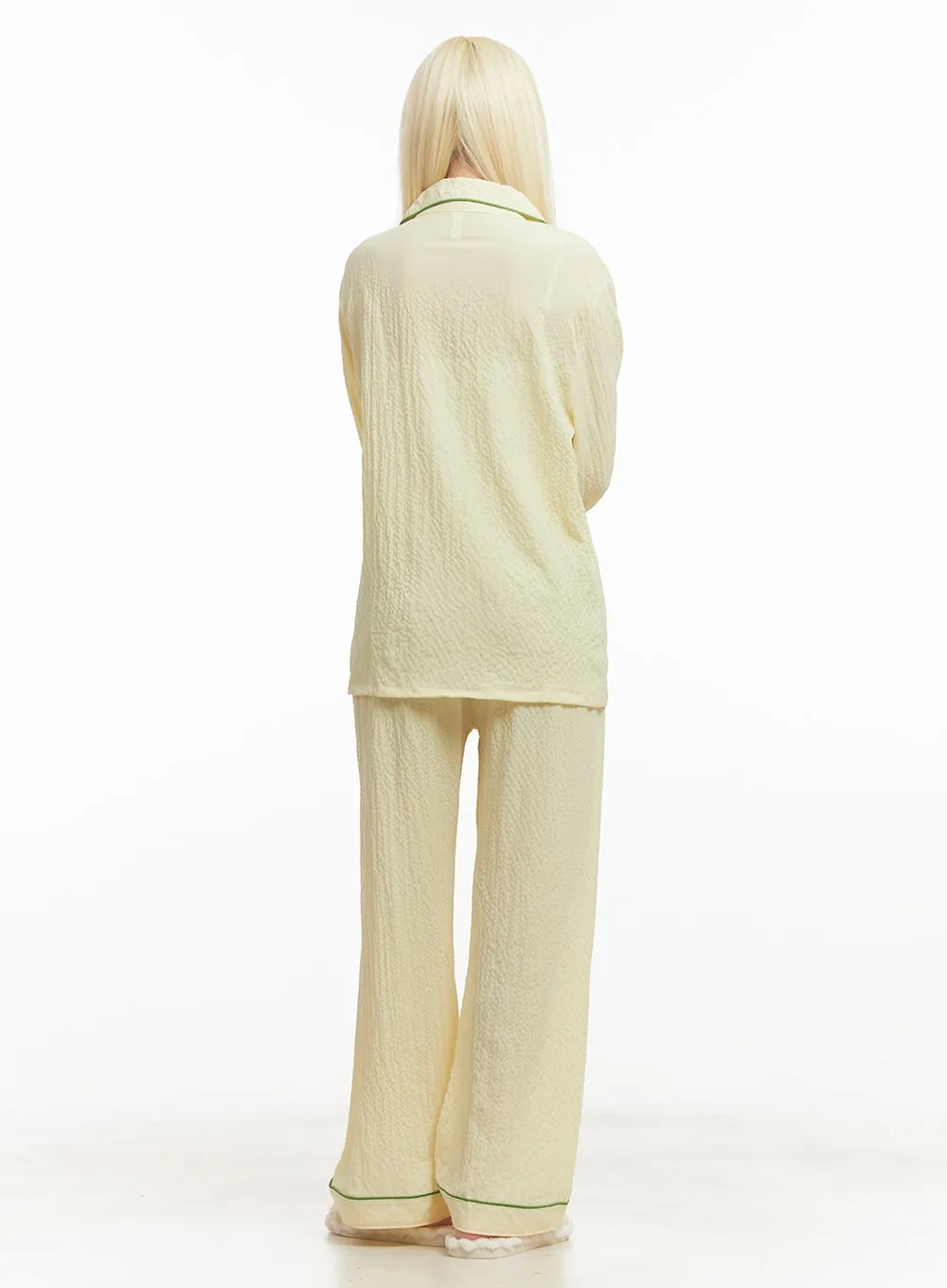 Cozy Buttoned Pajama Set IM504