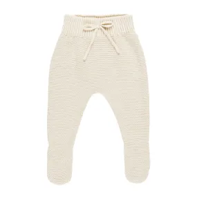 Footed Knit Pant - Natural