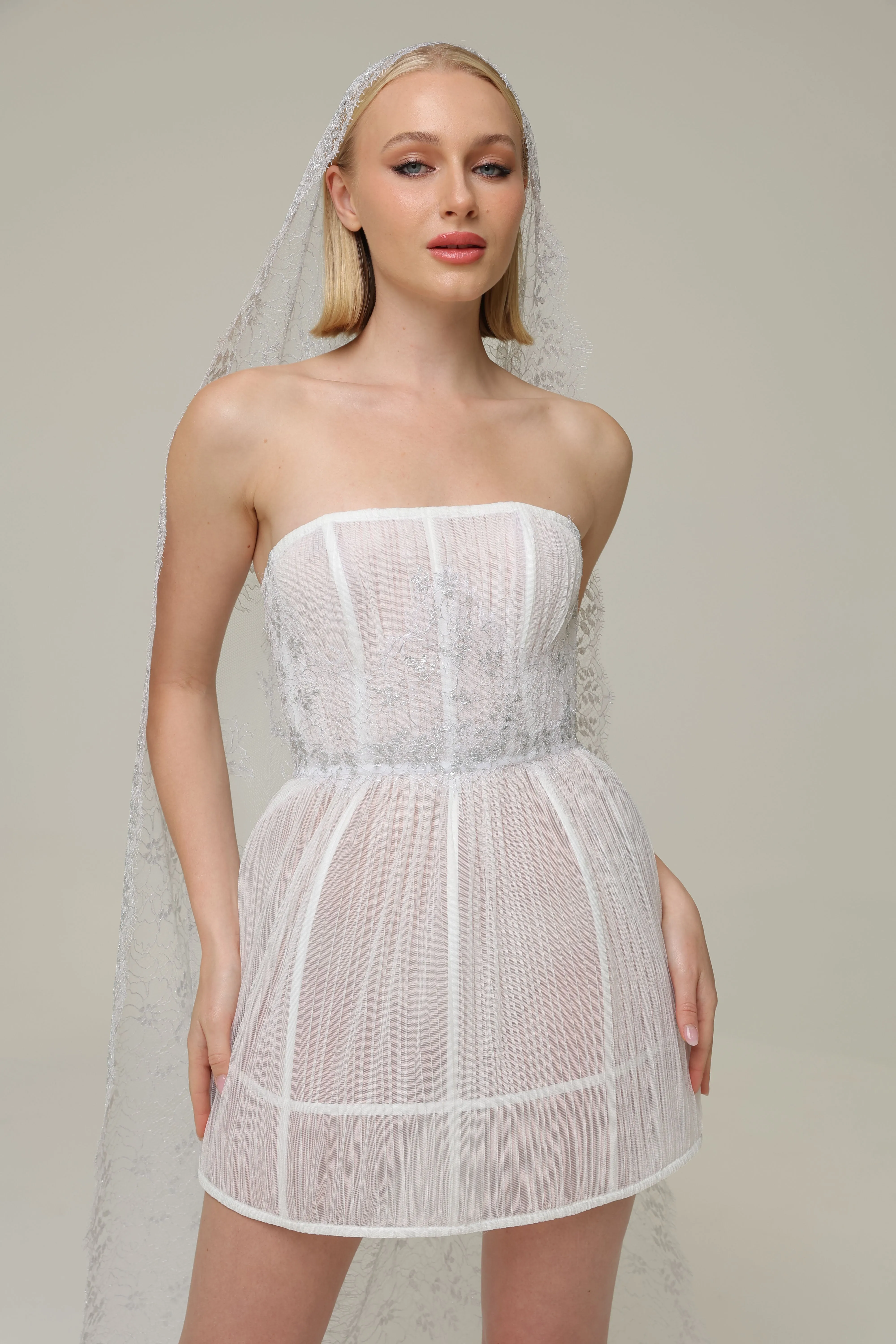 French Leavers Lace Veil - Rent Only