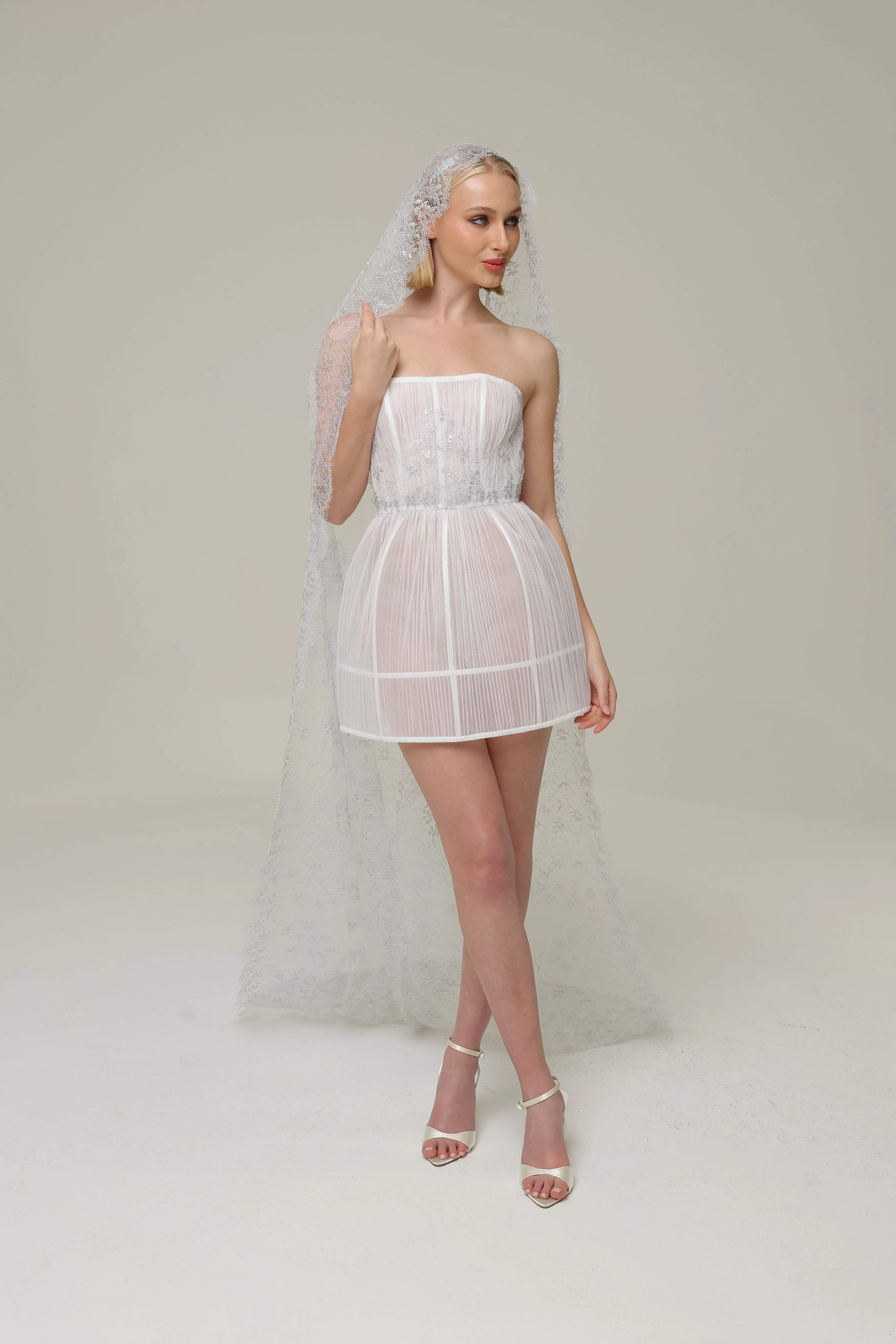 French Leavers Lace Veil - Rent Only