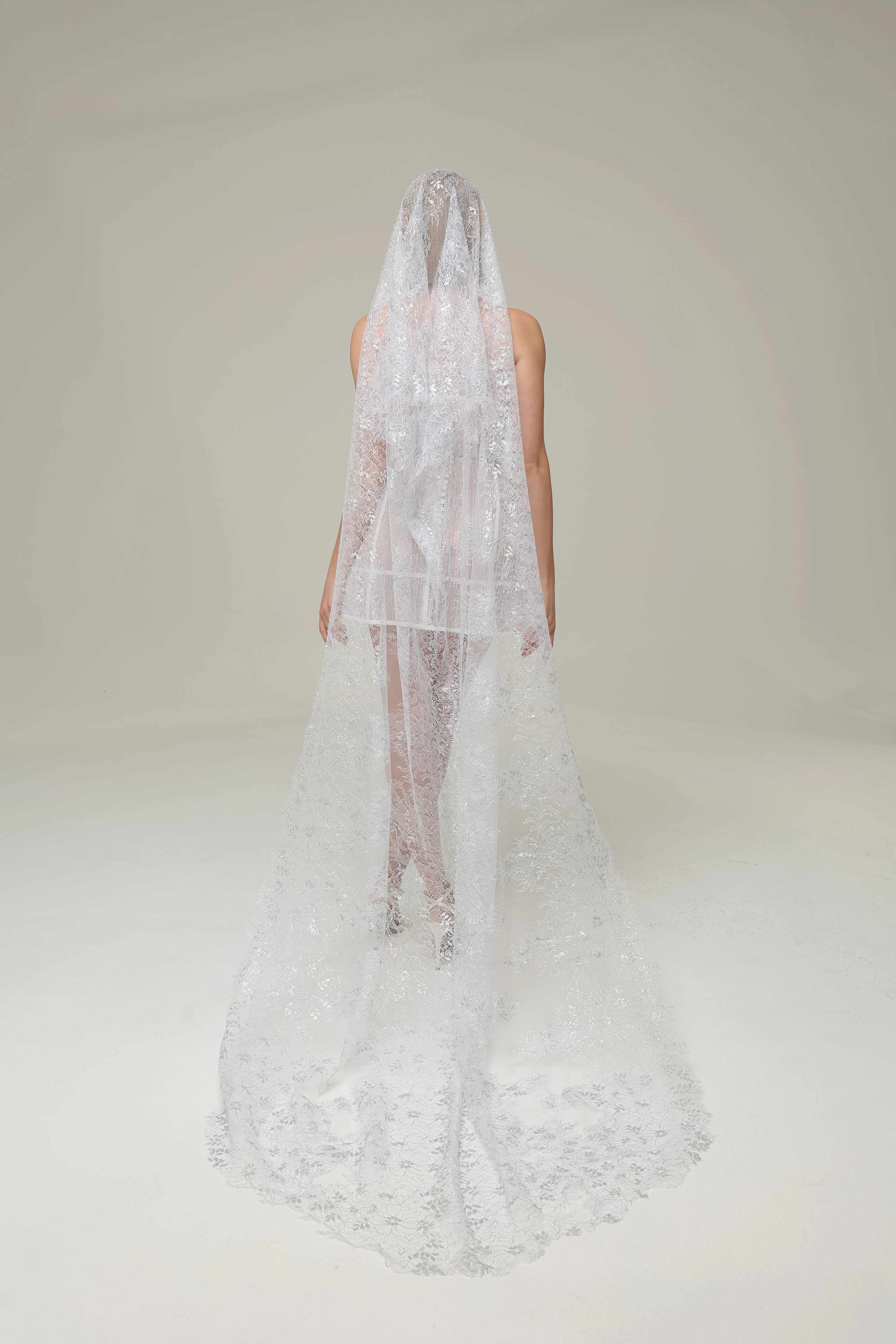 French Leavers Lace Veil - Rent Only
