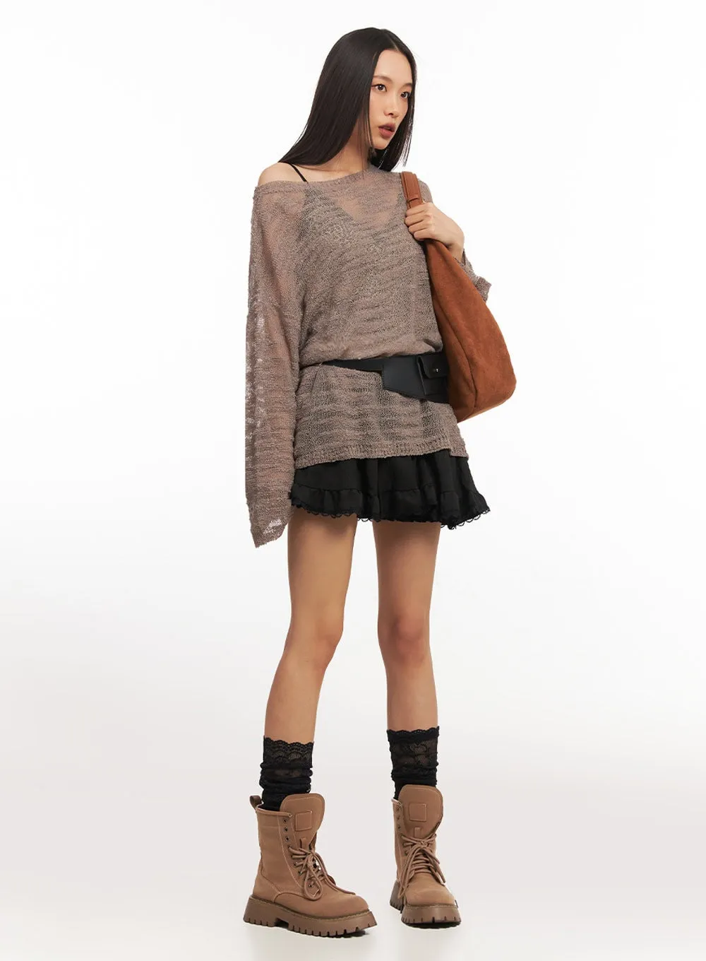 Frilly Lace Mini Skirt IA504