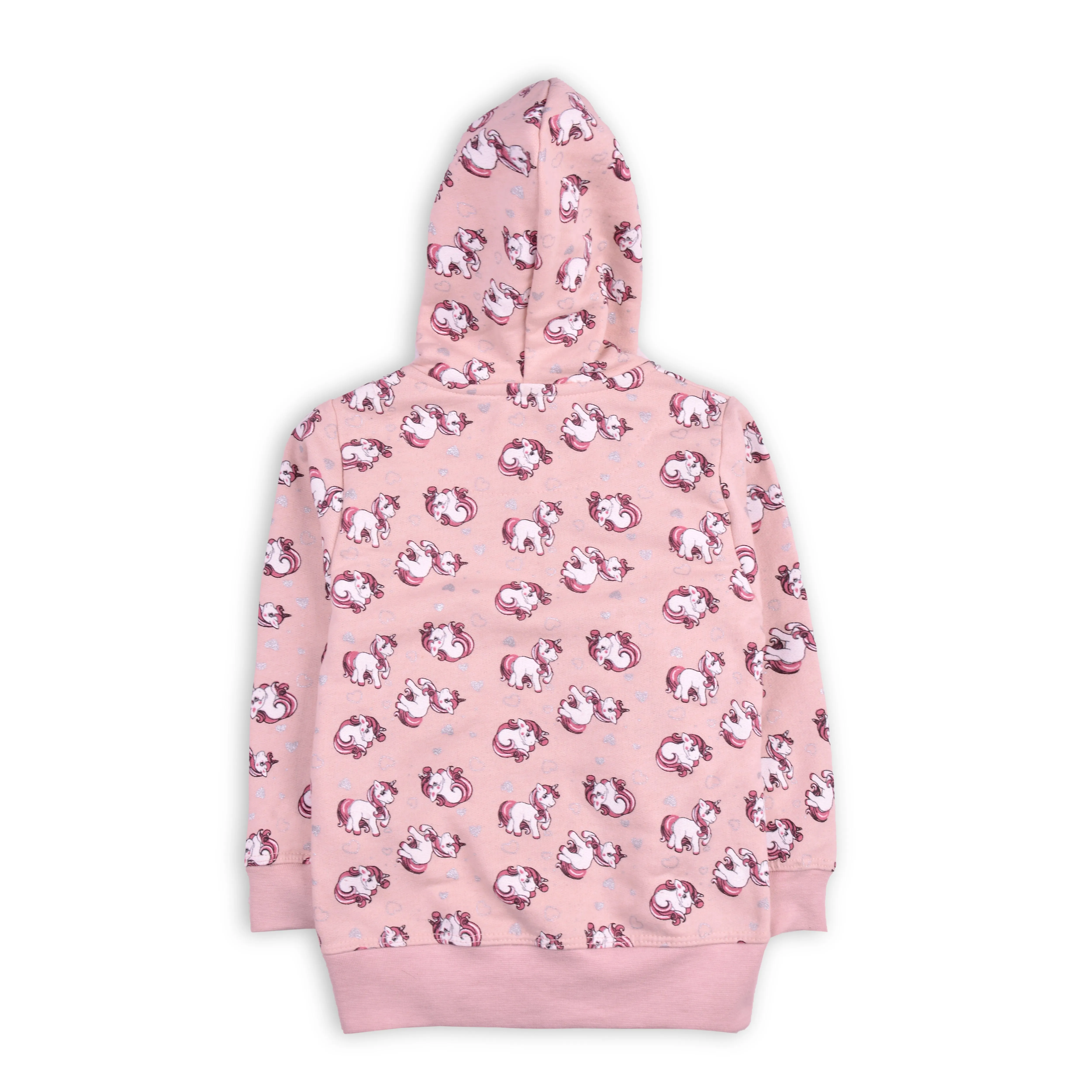 Girls Unicorn Zipper Hoodie,