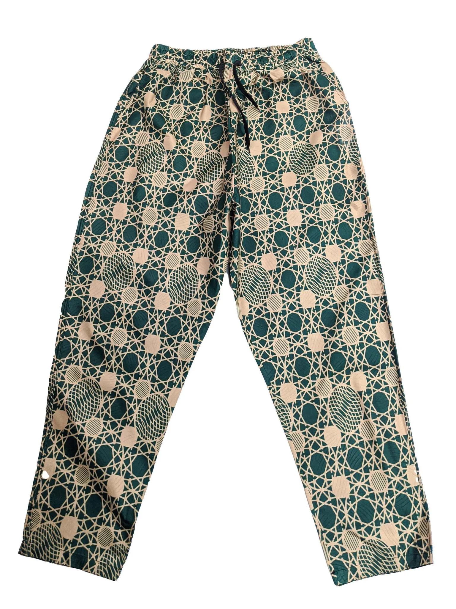 Green & Cream Ankara Pants