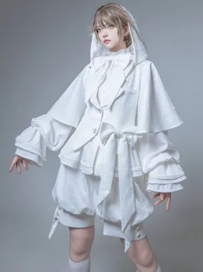 Hooded   Shorts Bunny Pants   Balloon Long Coat Prince
