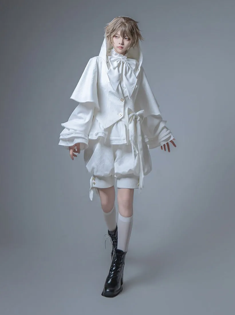 Hooded   Shorts Bunny Pants   Balloon Long Coat Prince