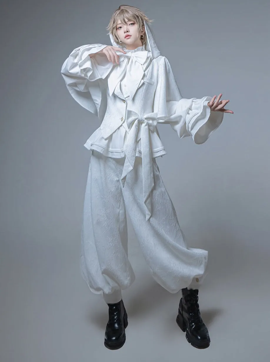 Hooded   Shorts Bunny Pants   Balloon Long Coat Prince