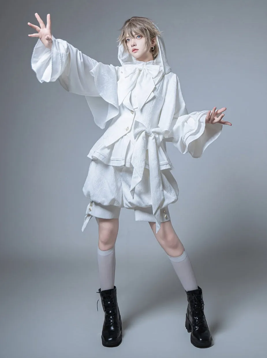 Hooded   Shorts Bunny Pants   Balloon Long Coat Prince