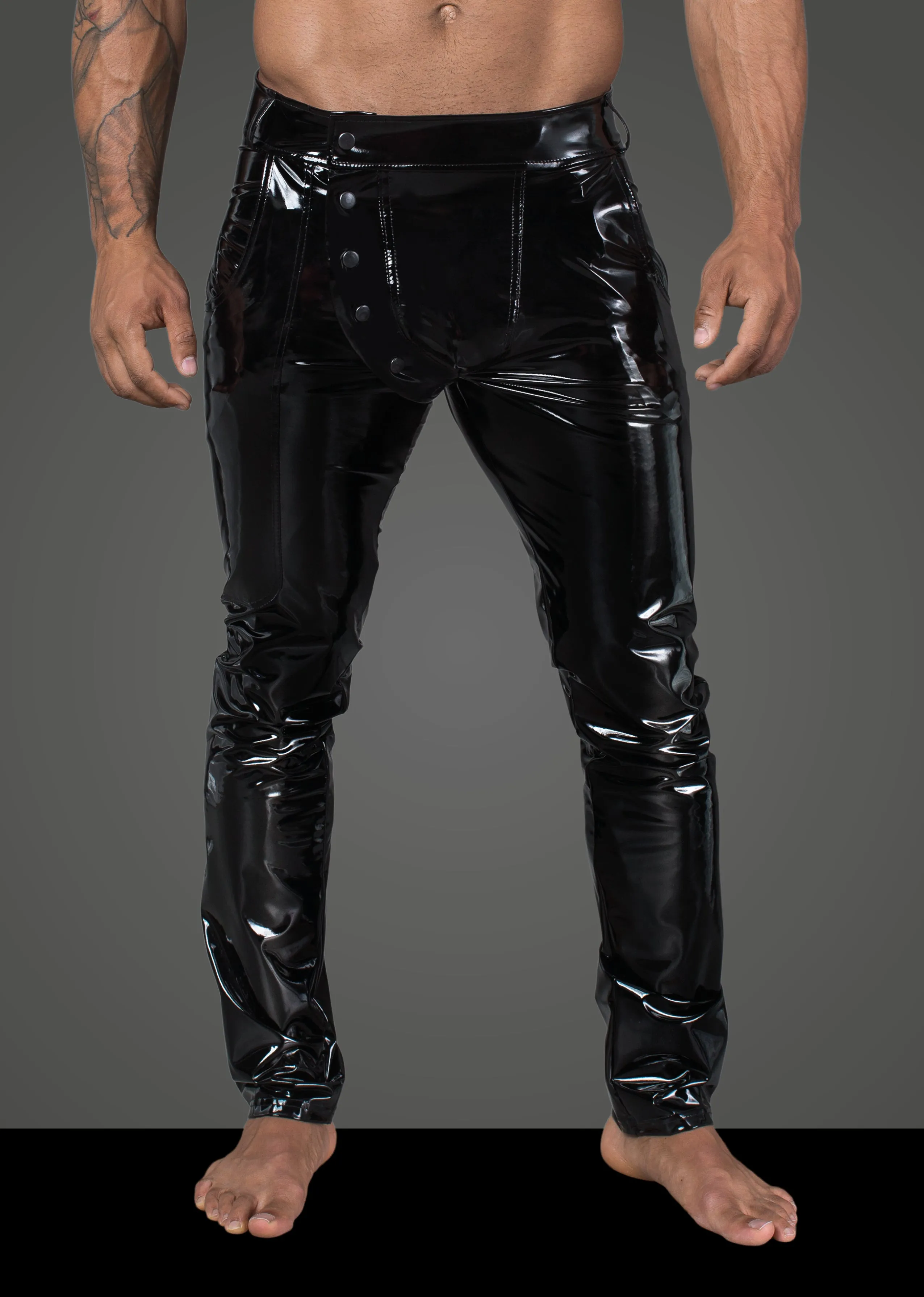 Men's long pants elastic PVC