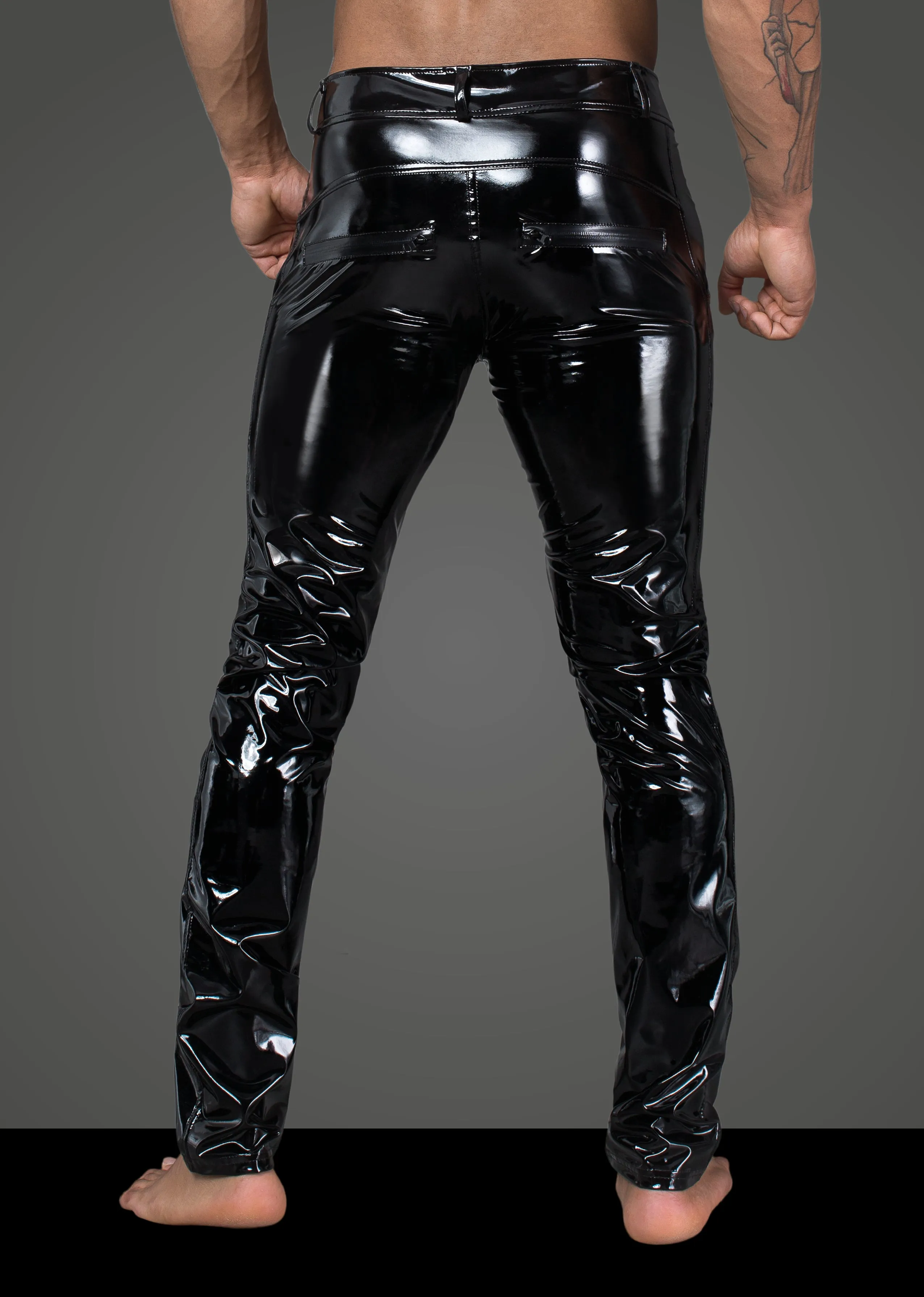 Men's long pants elastic PVC