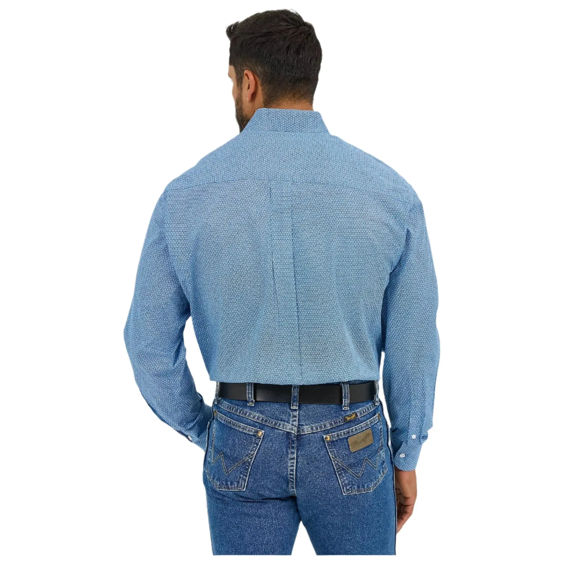 Men's Wrangler George Strait™ Long Sleeve Button Down One Pocket Shirt 112365377