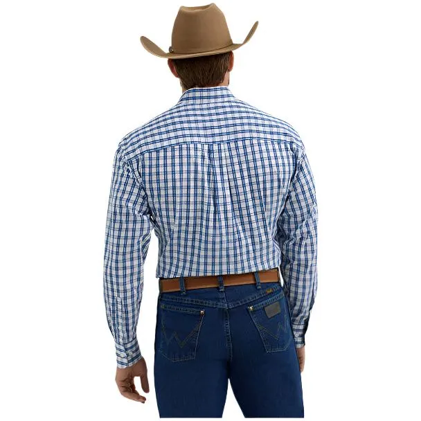 Men's Wrangler® George Strait™ Long Sleeve Button Down Two Pocket Shirt 112356613