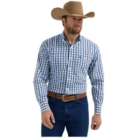 Men's Wrangler® George Strait™ Long Sleeve Button Down Two Pocket Shirt 112356613