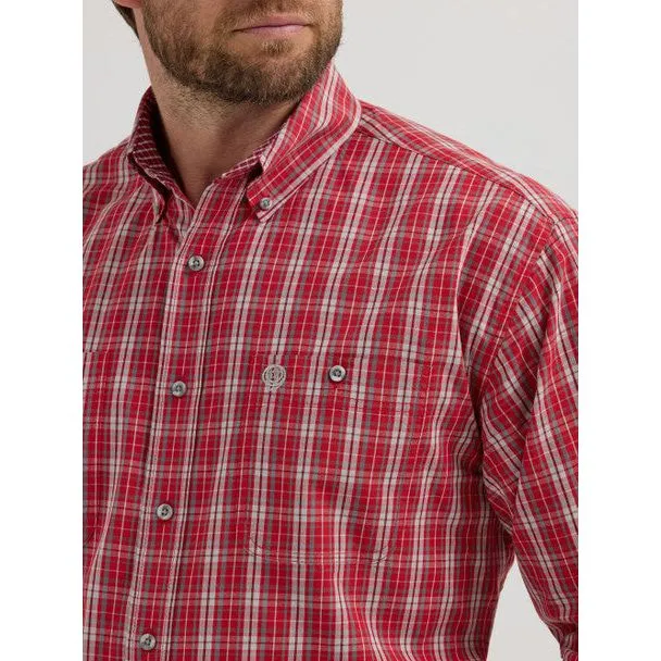 Men's Wrangler® George Strait™ Long Sleeve Button Down Two Pocket Shirt 112356635