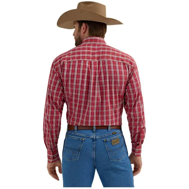 Men's Wrangler® George Strait™ Long Sleeve Button Down Two Pocket Shirt 112356635