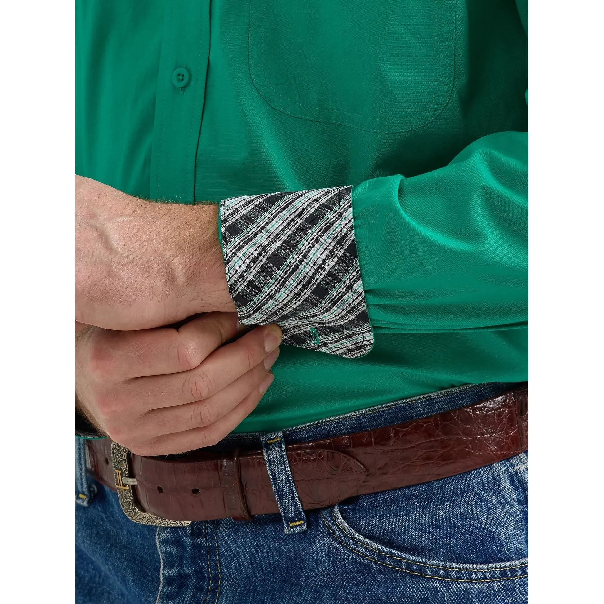 Men's Wrangler® George Strait One Pocket Long Sleeve Shirt 112352735