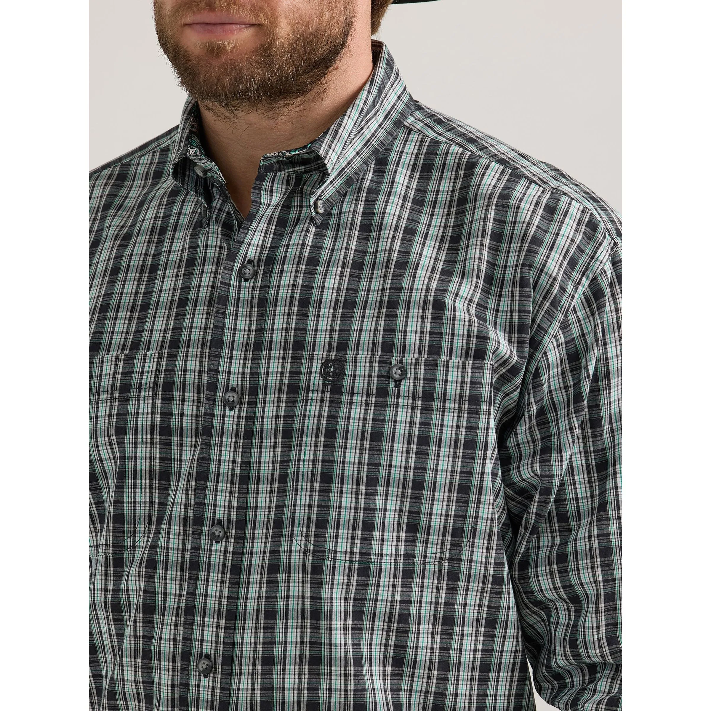 Men's Wrangler® George Strait Two Pocket Long Sleeve Shirt 112352704