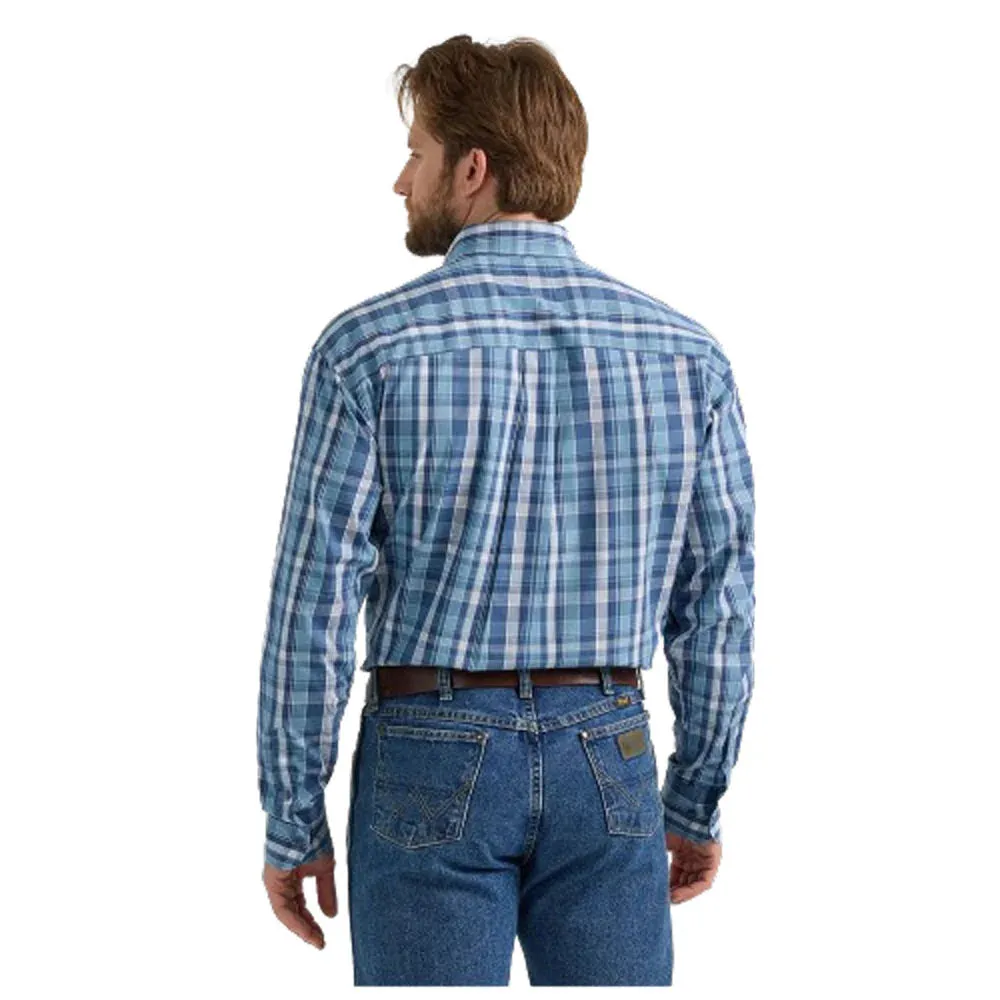 Men's Wrangler® George Strait Two Pocket Long Sleeve Shirt 112352738
