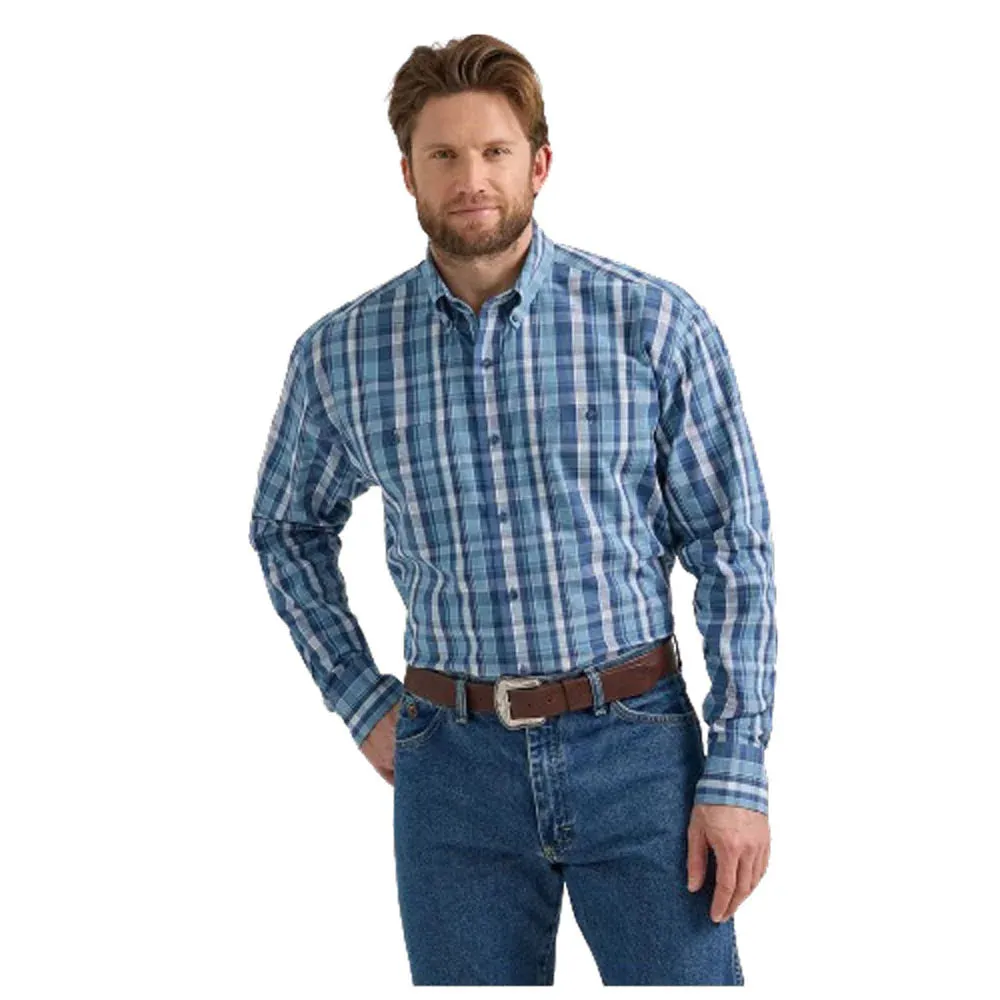 Men's Wrangler® George Strait Two Pocket Long Sleeve Shirt 112352738