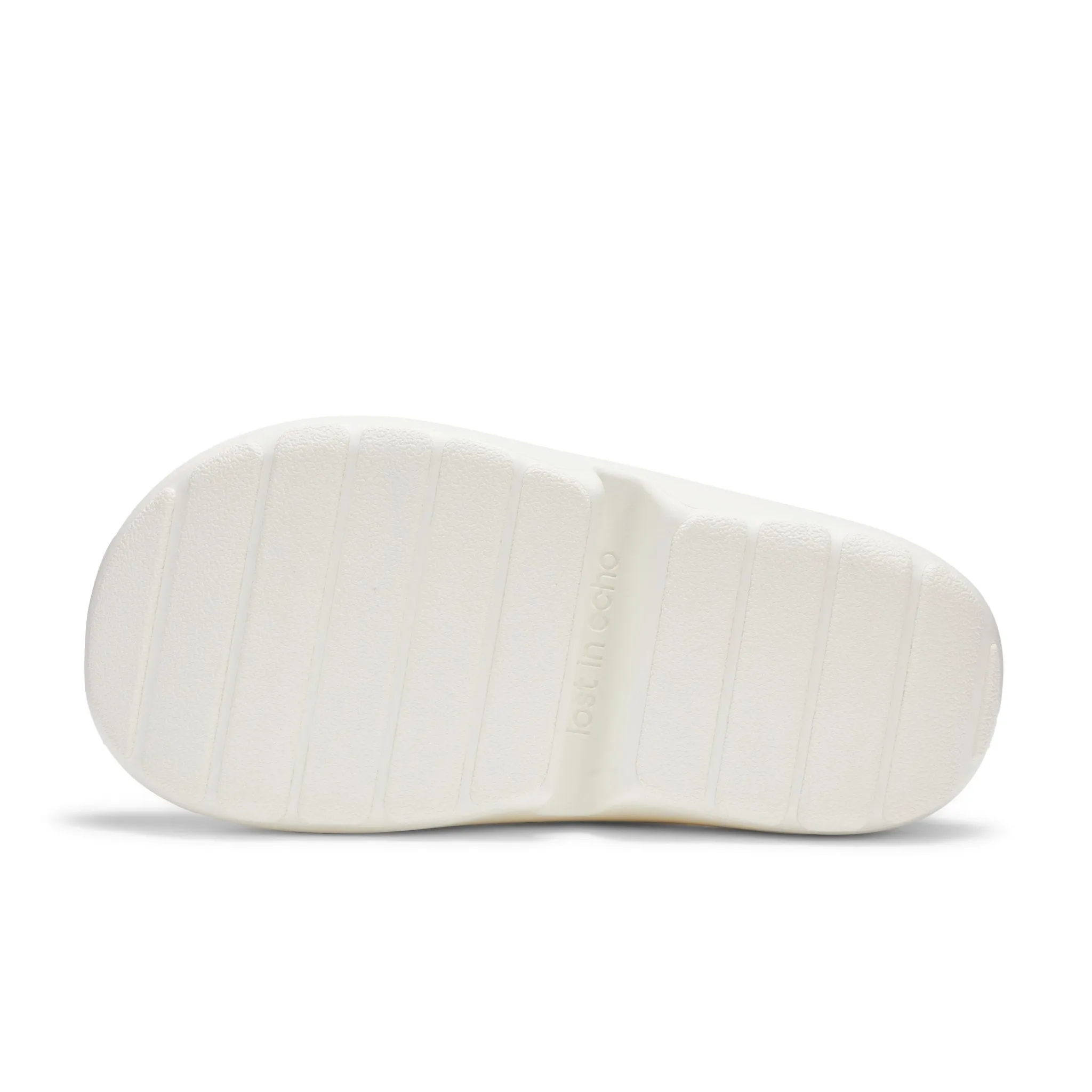 Padded Souble-strap Platform Sandals in White
