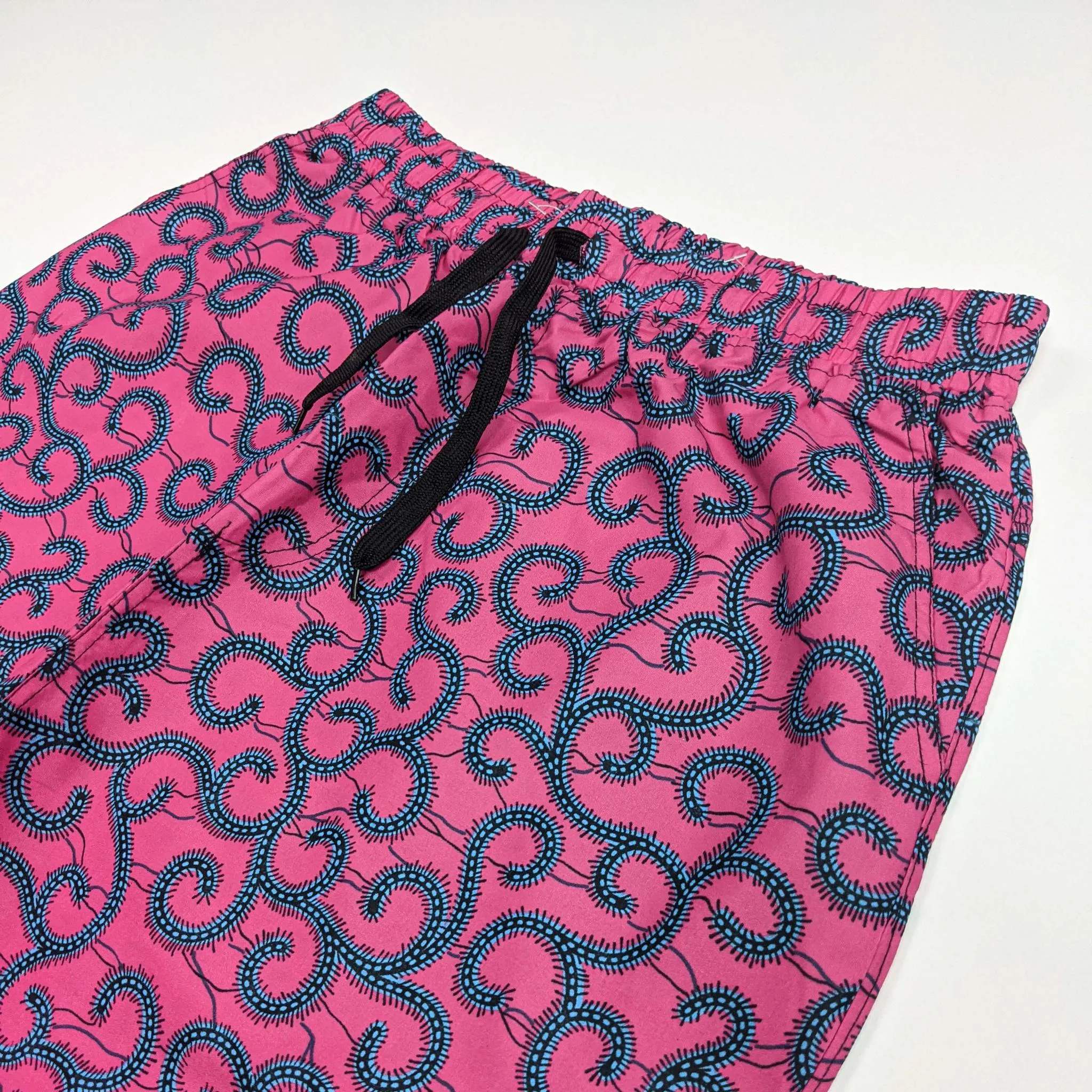Pink, Blue & Black Ankara Pants
