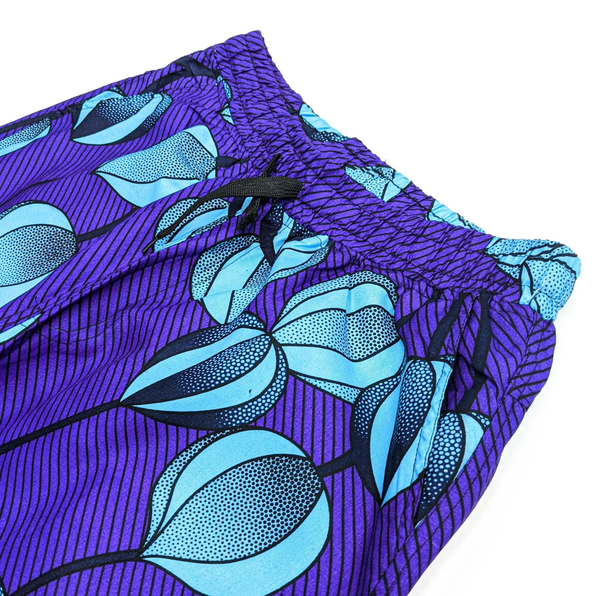 Purple, Blue & Black Ankara Pants