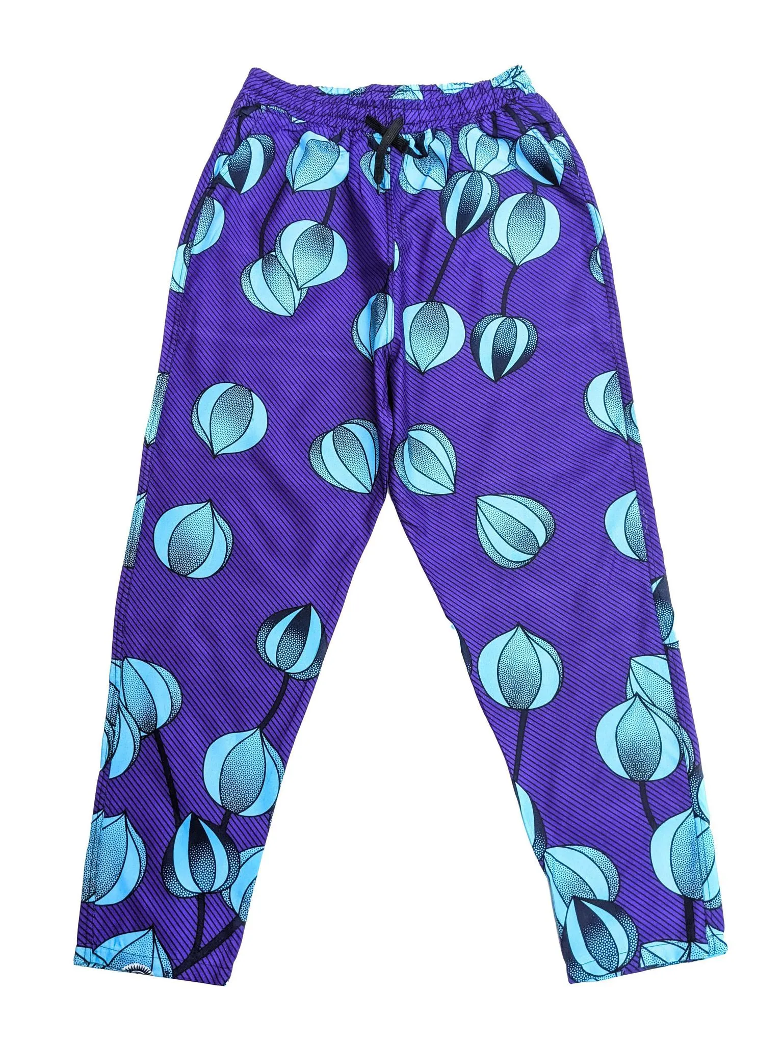 Purple, Blue & Black Ankara Pants