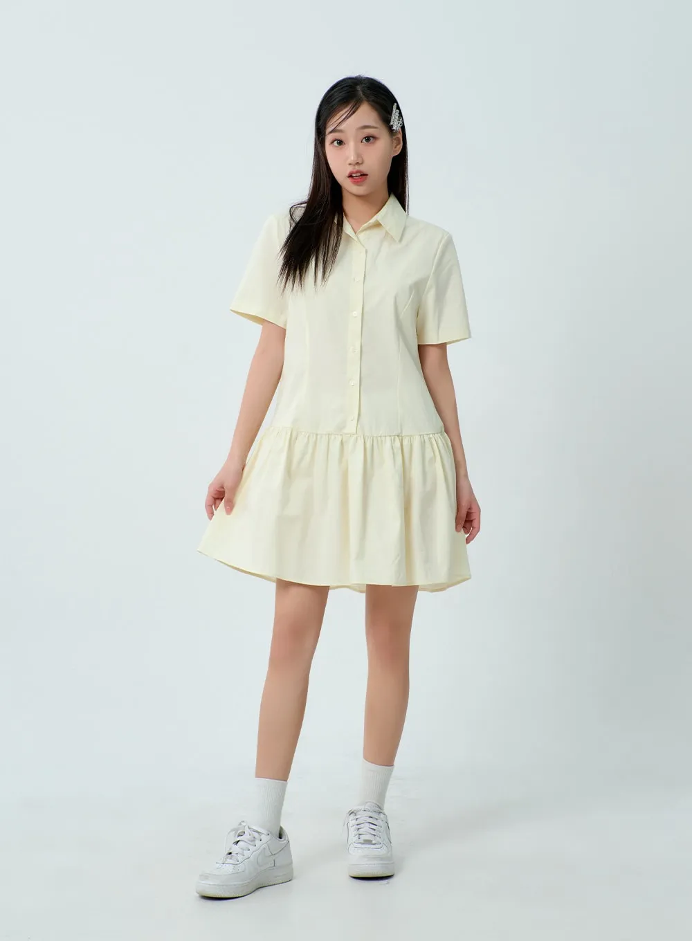 Short Sleeve Shirt Dress BM331