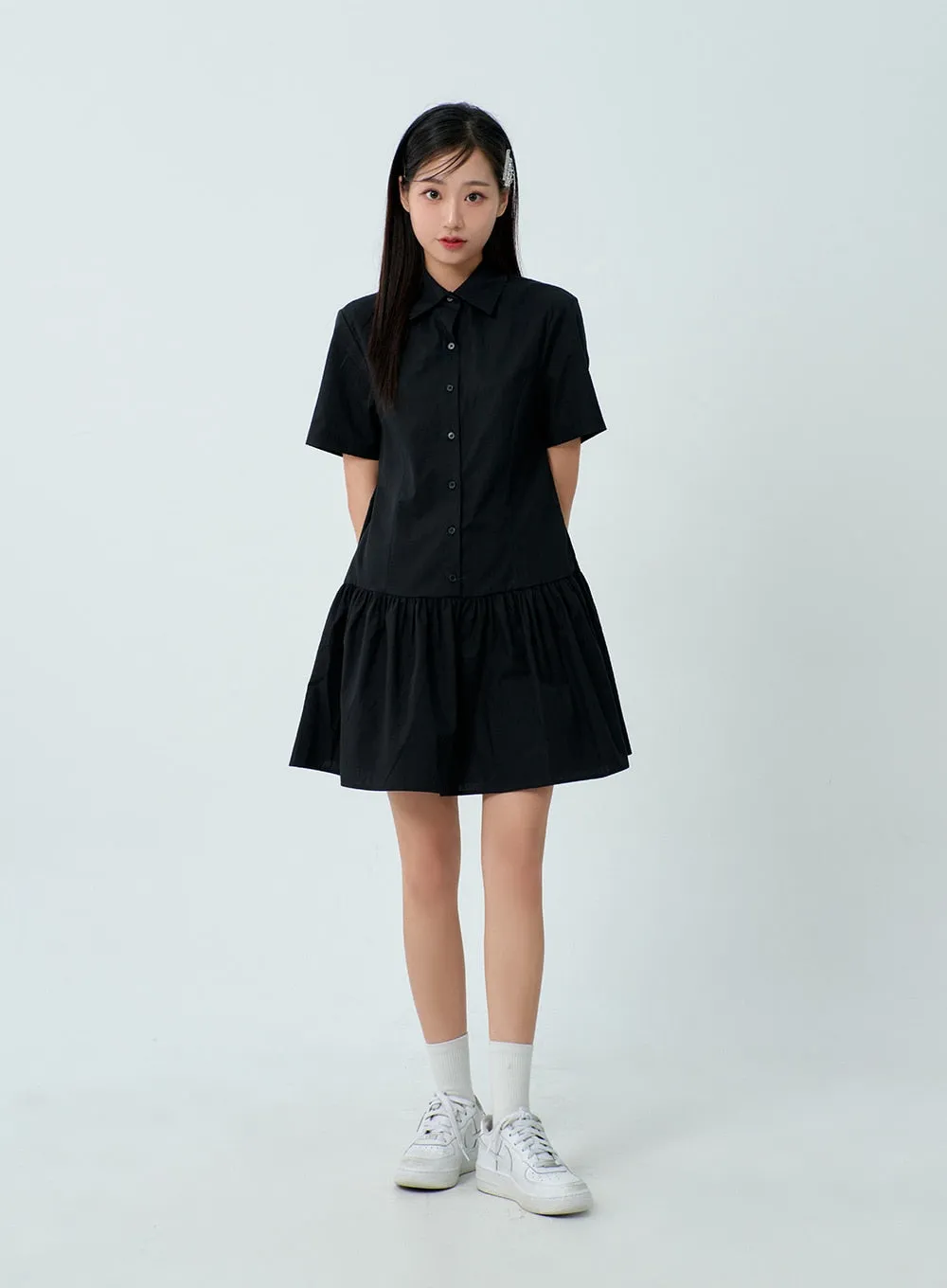 Short Sleeve Shirt Dress BM331