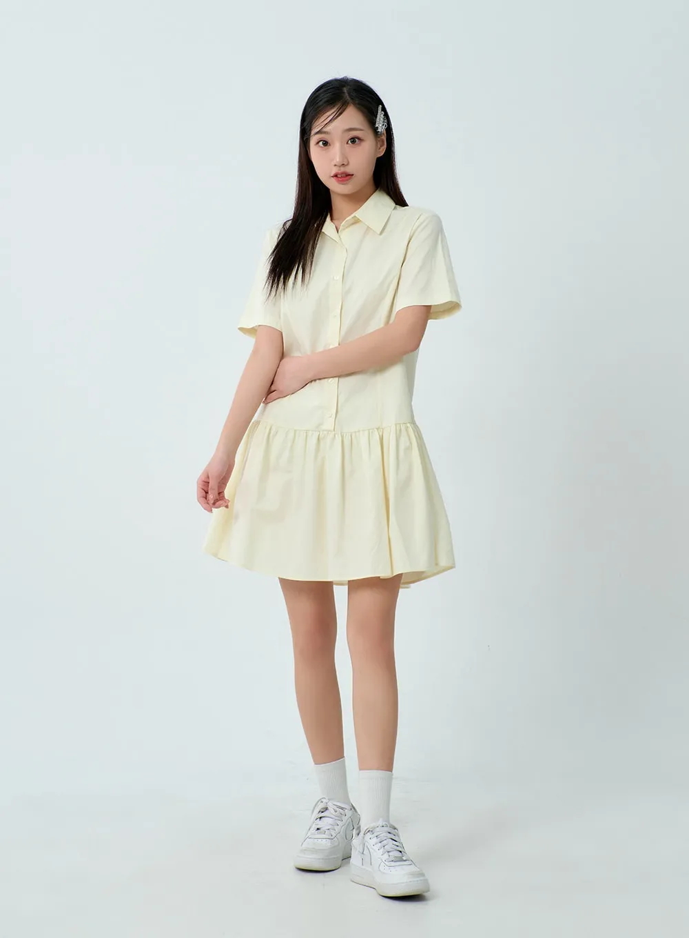 Short Sleeve Shirt Dress BM331