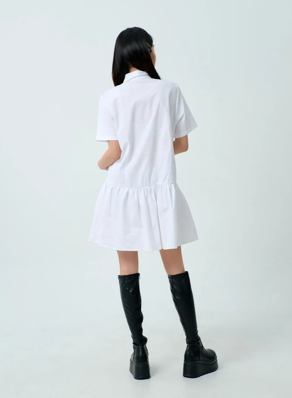 Short Sleeve Shirt Dress BM331