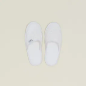 Simple Waffle Slippers - White