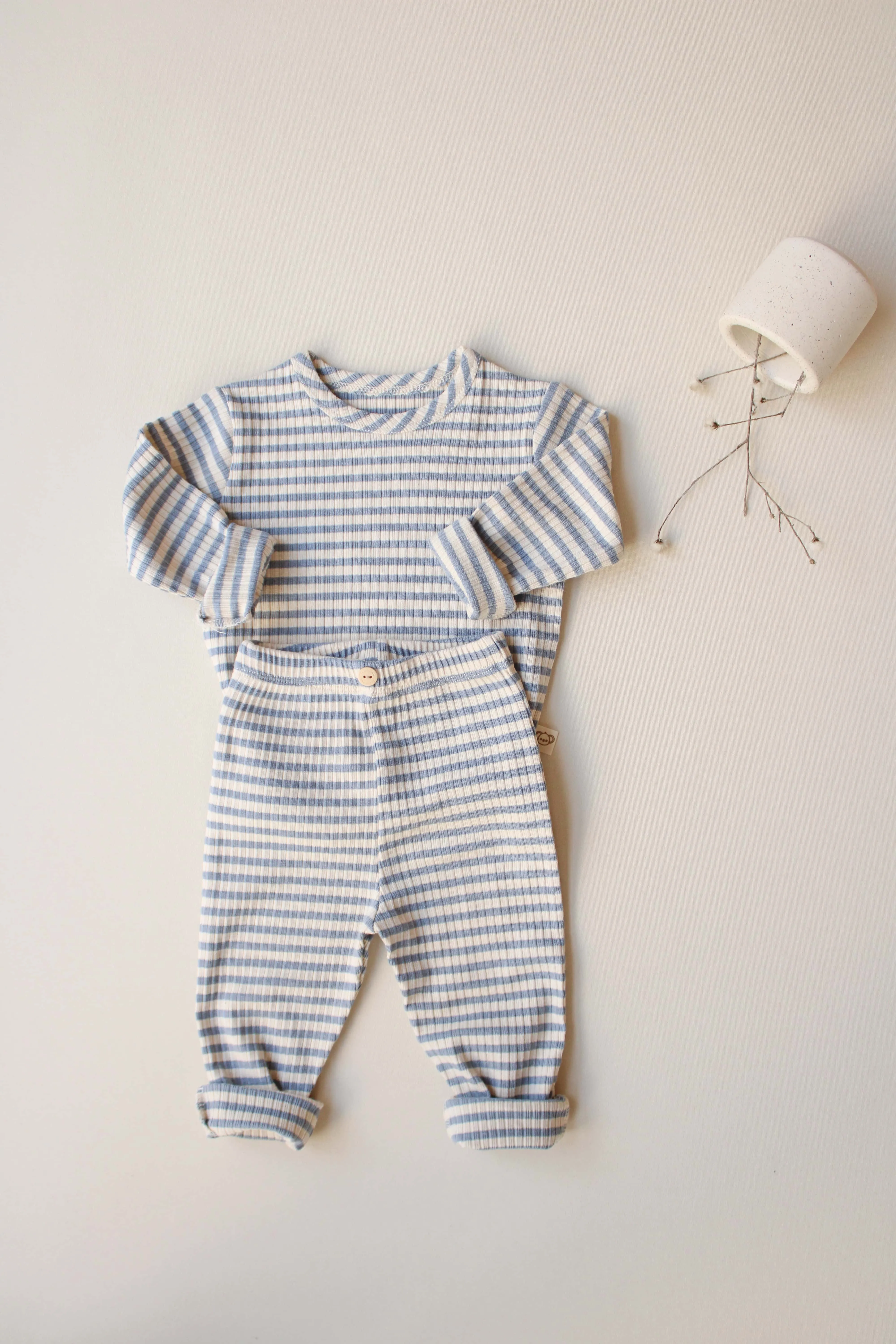 Striped Blue 2 Piece Set