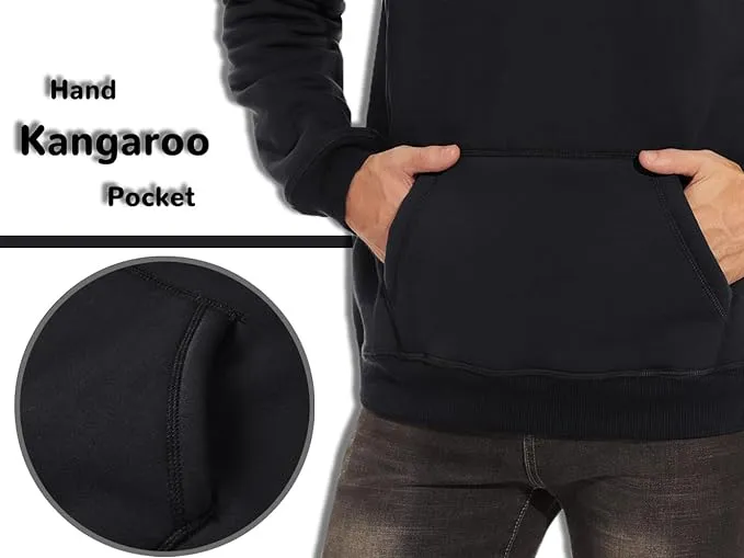 TACVASEN Men's Hoodie Sherpa Fleece Hoodies Sweatshirt Winter Warm Hooded Pullover with Kangaroo Pocket