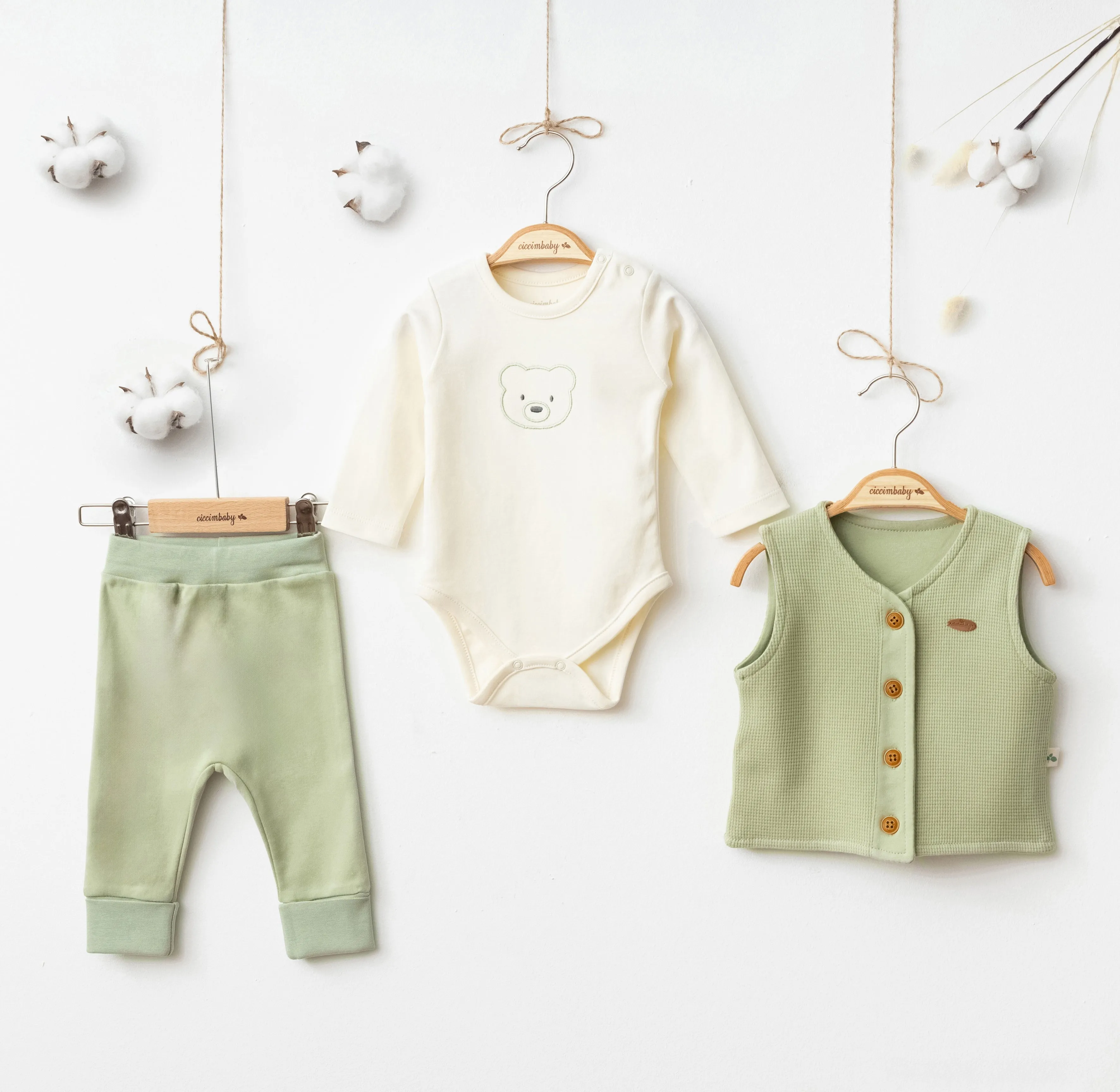 Teddy 3 Pcs Green Set