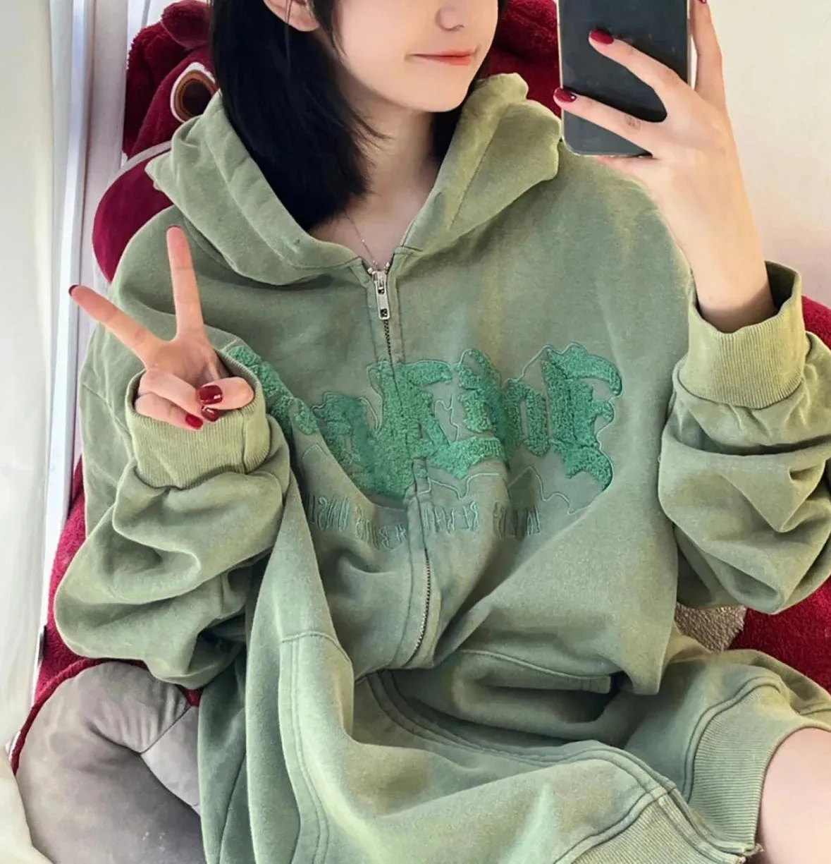 Vintage Vibe Devilish Duo Embroidered Hoodies