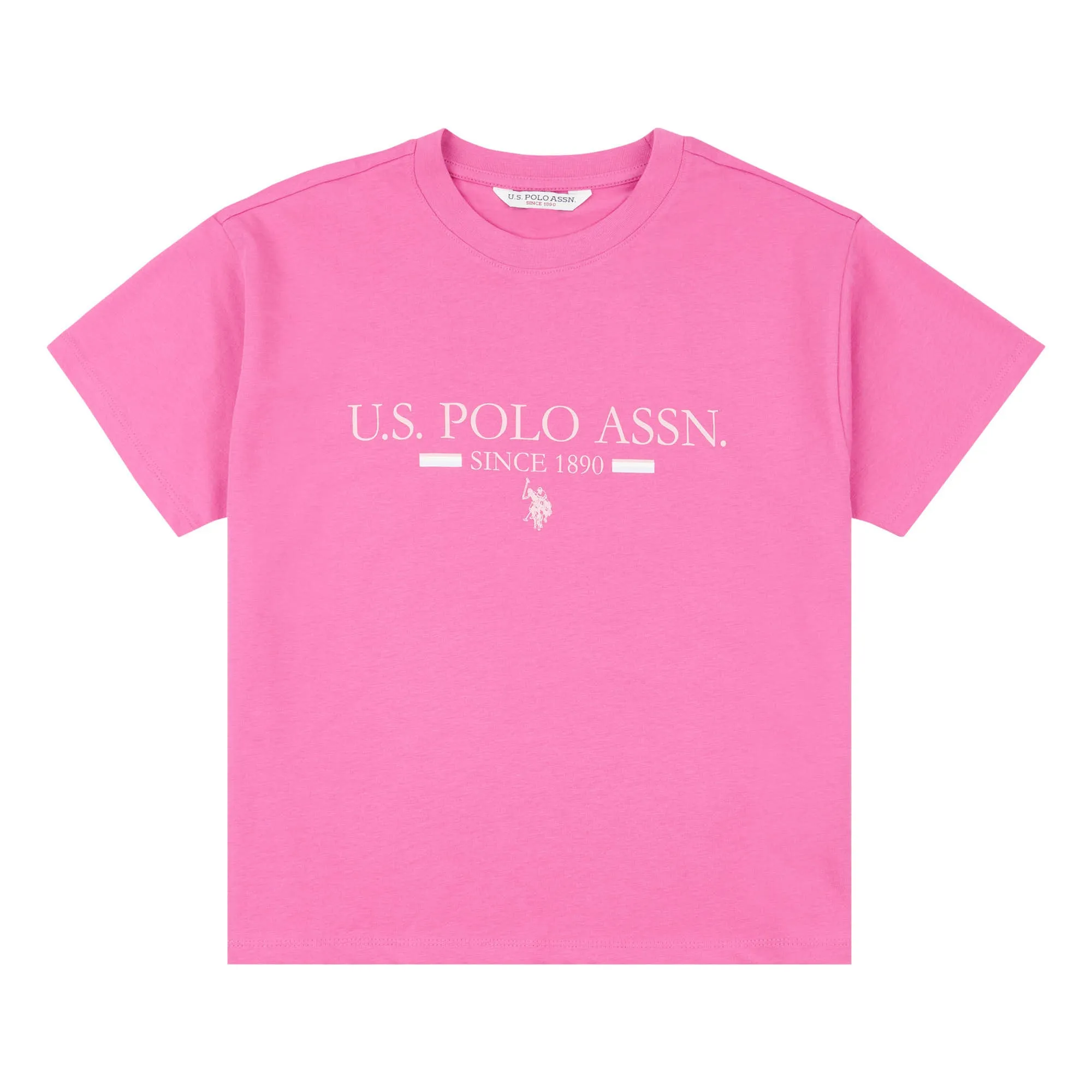 Womens Cropped USPA Logo T-Shirt in Cone Flower